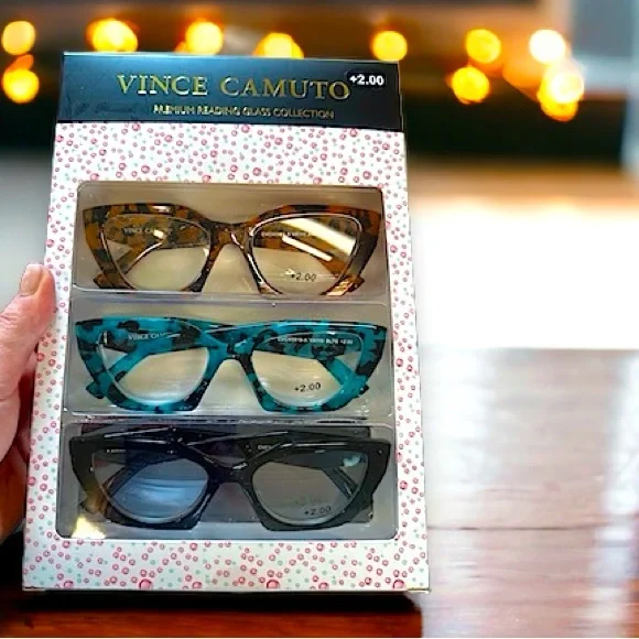 Vince Camuto set of three reading glasses 🤓 STYLISH ON-TREND SQUARE  CAT